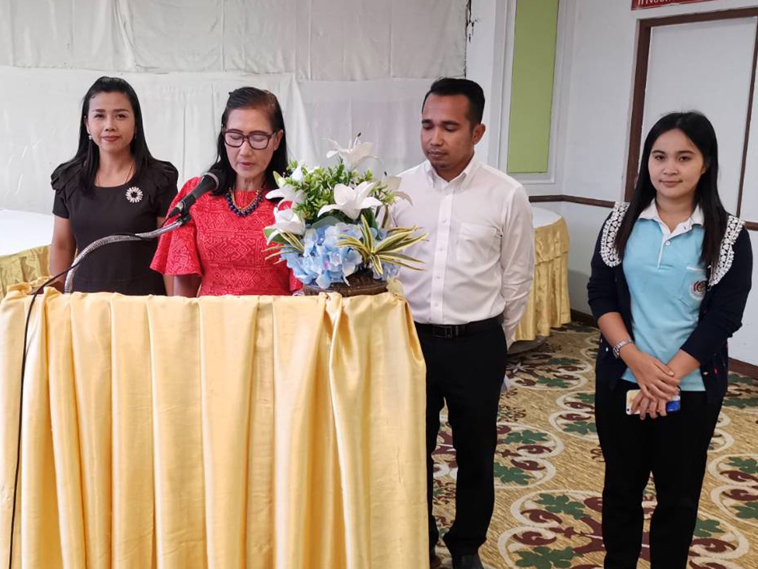 พัฒนาการจังหวัดยะลา เป็นประธานในพิธีเปิดโครงการประชุมเชิงปฏิบัติการบริหารจัดการหนี้ค้างชำระกองทุนพัฒนาบทบาทสตรี