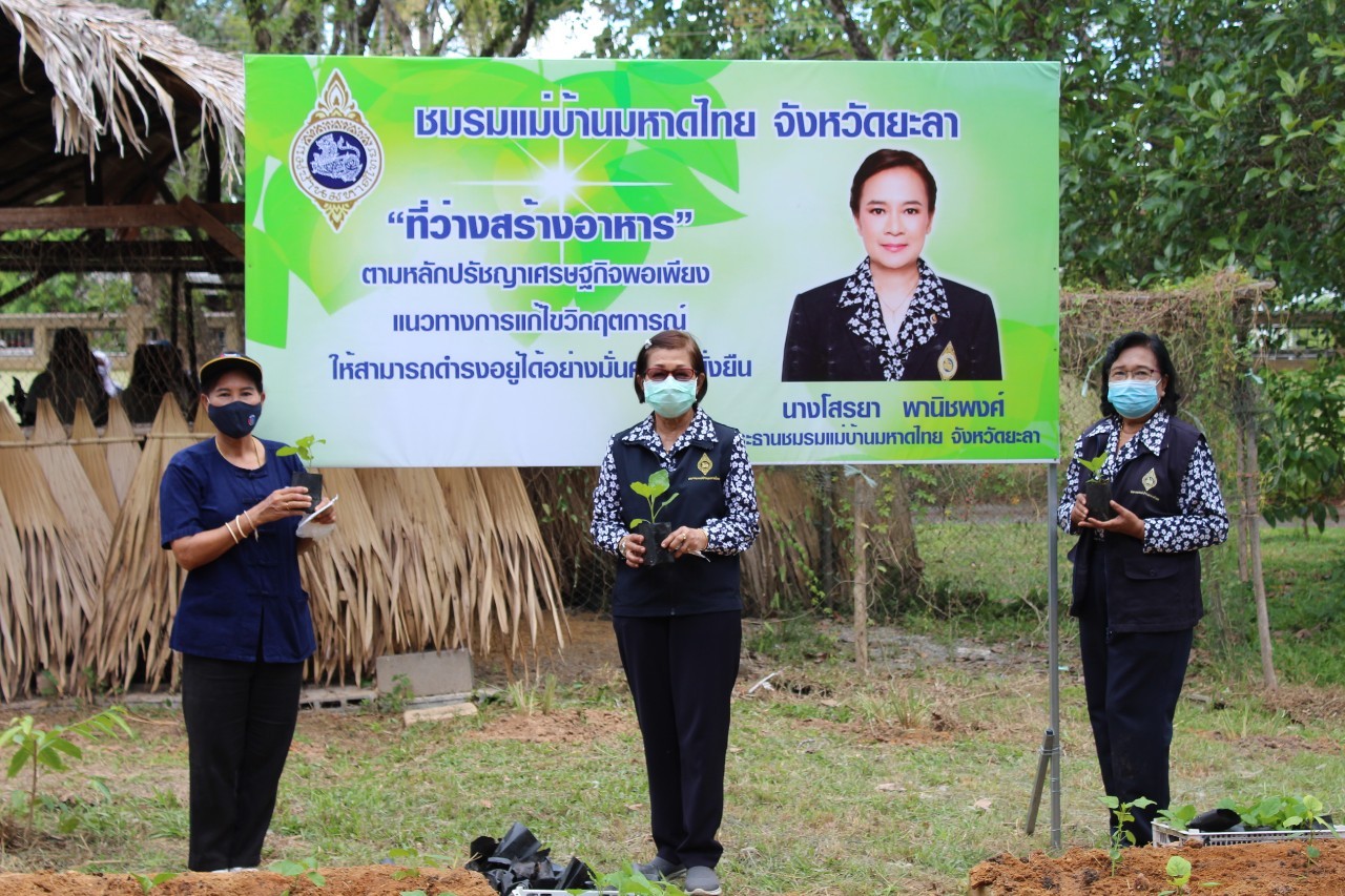 พช.ยะลา สนับสนุนเมล็ดพันธุ์ผักโครงการ “ที่ว่างสร้างอาหาร” ของชมรมแม่บ้านมหาดไทย ยะลา