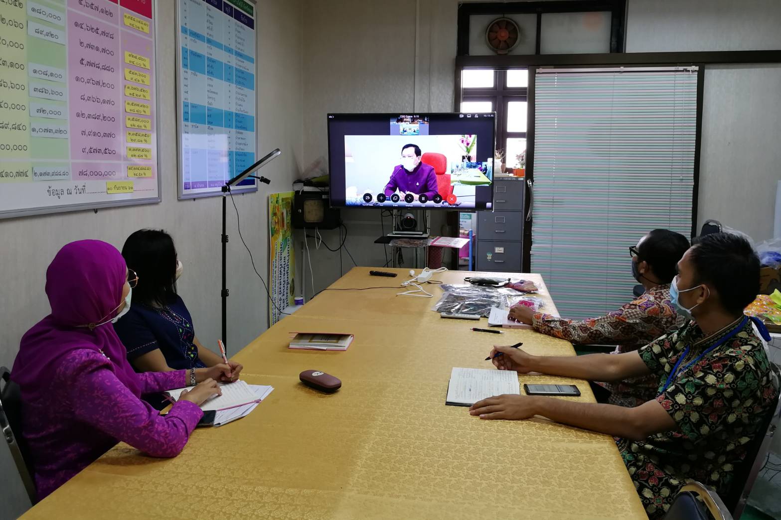 [ กองทุนพัฒนาบทบาทสตรี-ยะลา ประชุมผ่านระบบ Video conference ]
