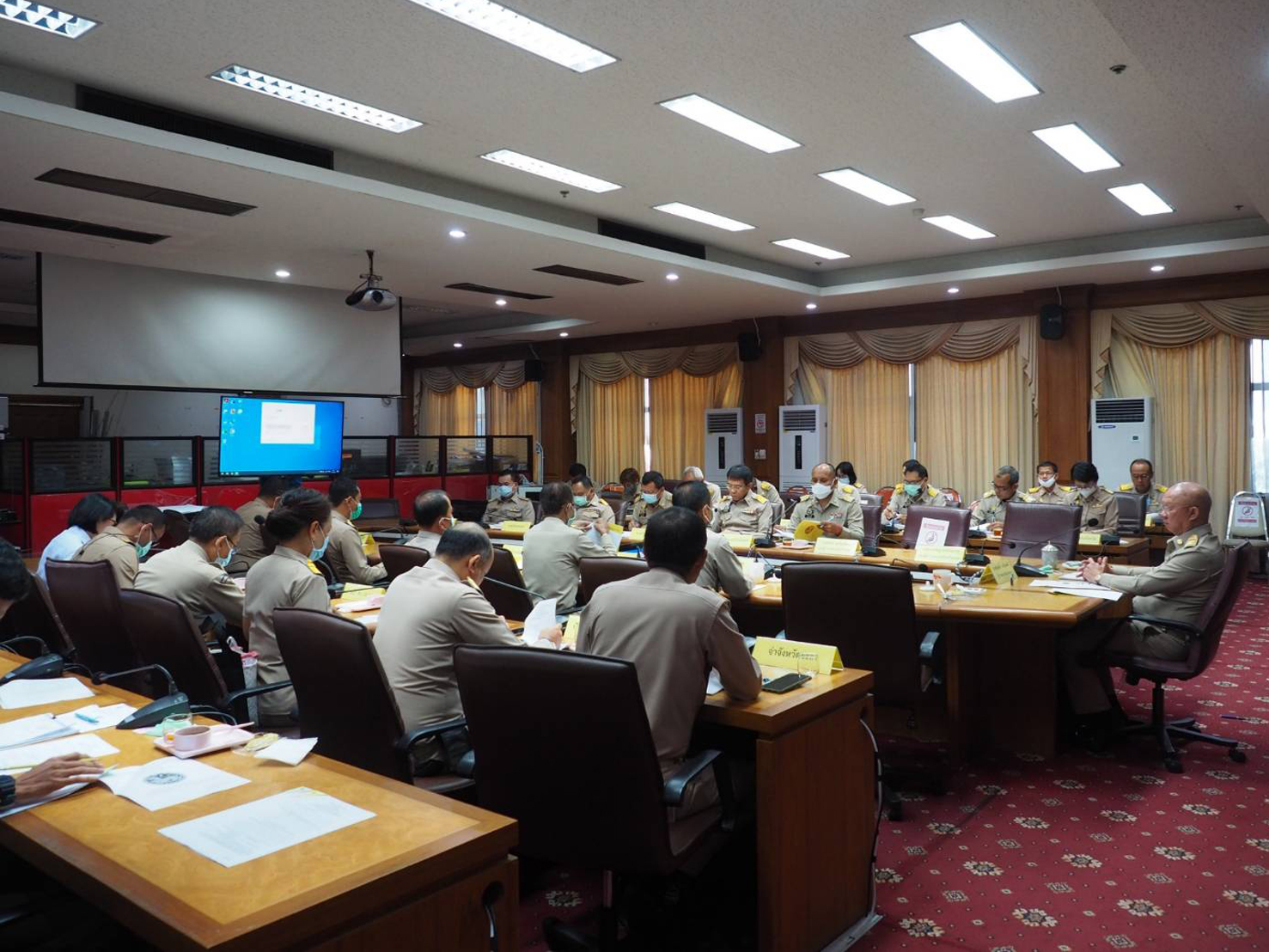 พจ.ยะลา ร่วมประชุมหัวหน้าส่วนราชการฯ มหาดไทย กุมภาพันธ์ 64