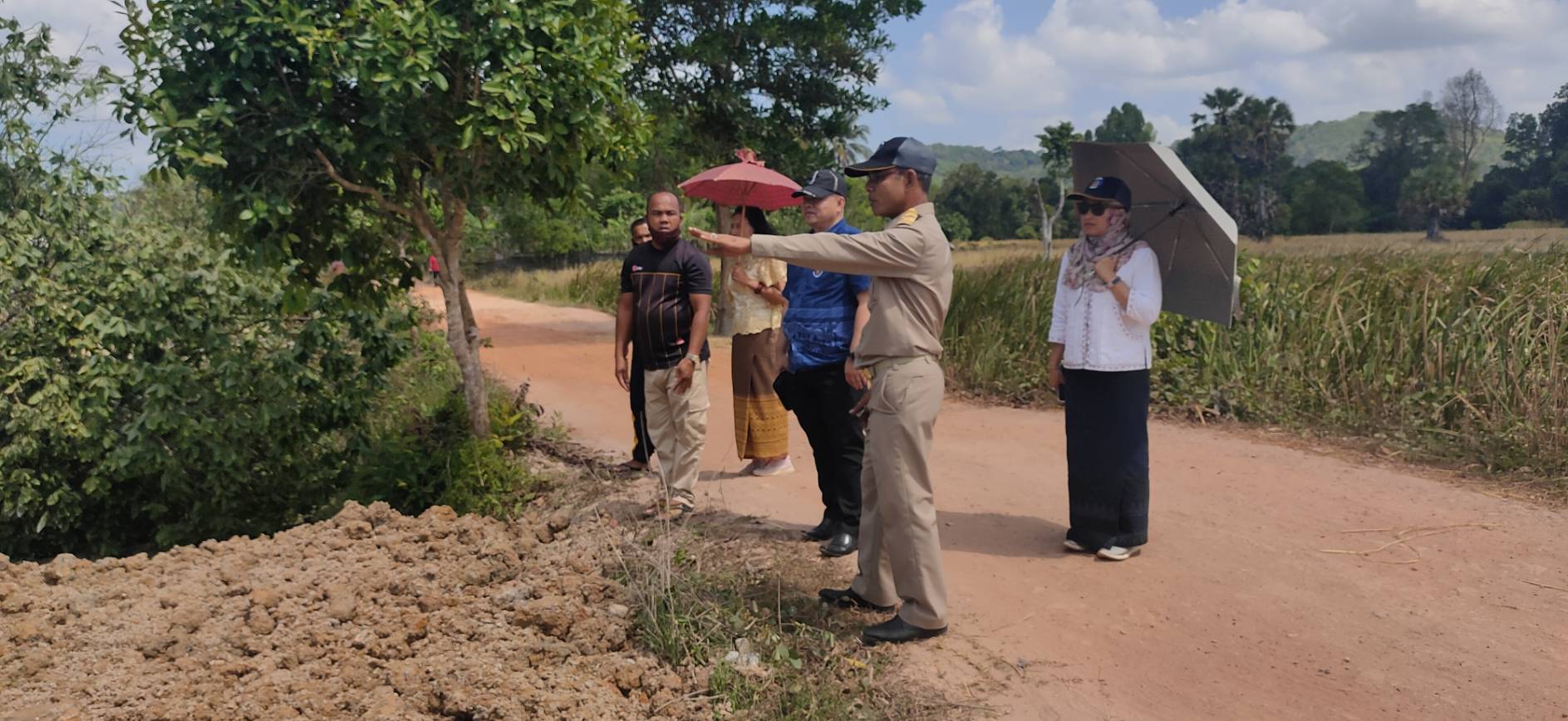 พจ.ยะลา ติดตามการดำเนินงาน “โคก หนอง นา โมเดล” ตำบลวังพญา