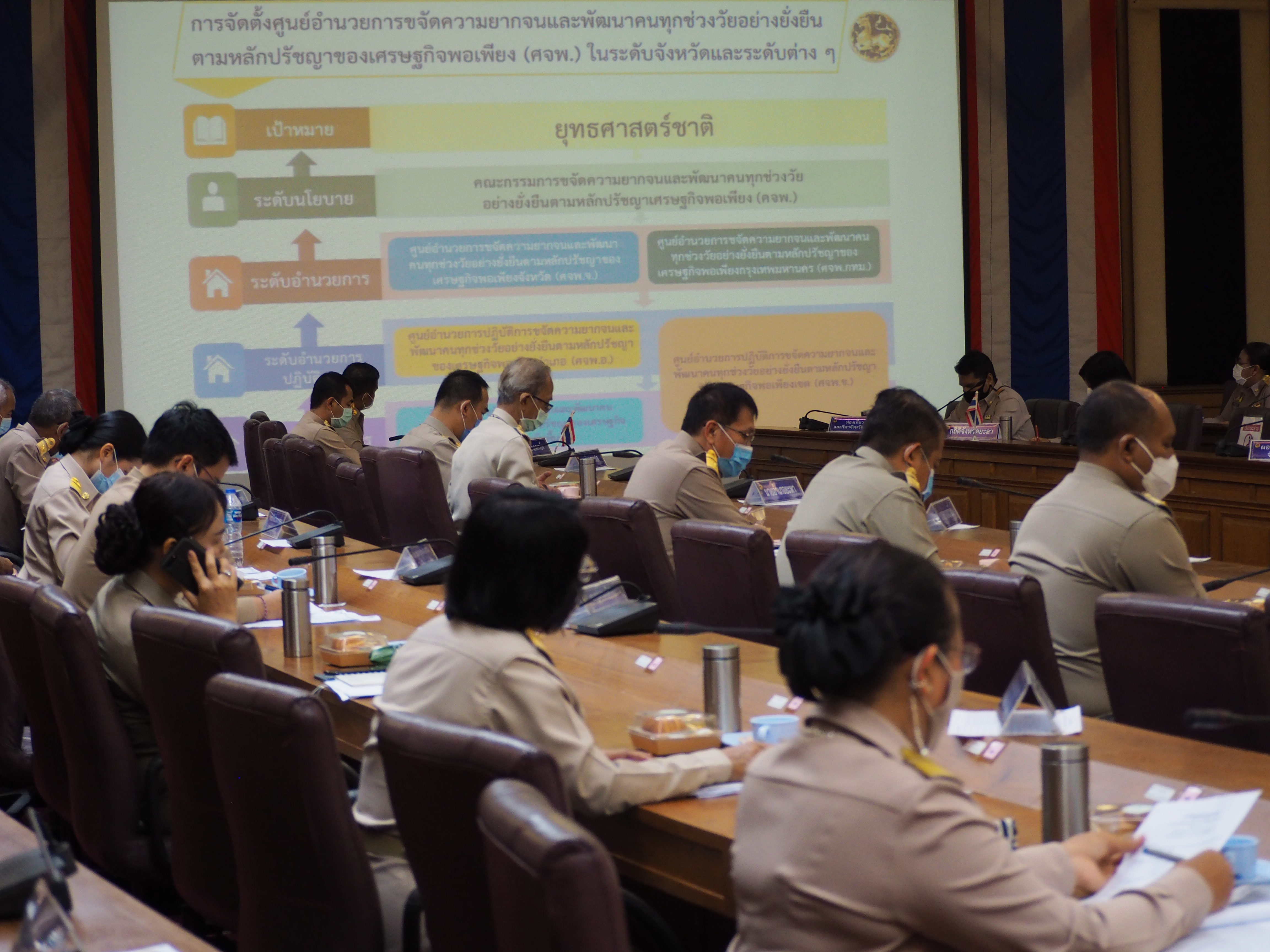 พจ.ยะลา ร่วมประชุมกรมการจังหวัด ครั้งที่ 5/2564 พร้อมนำเสนอผลการขจัดความยากจนและพัฒนาคนทุกช่วงวัย