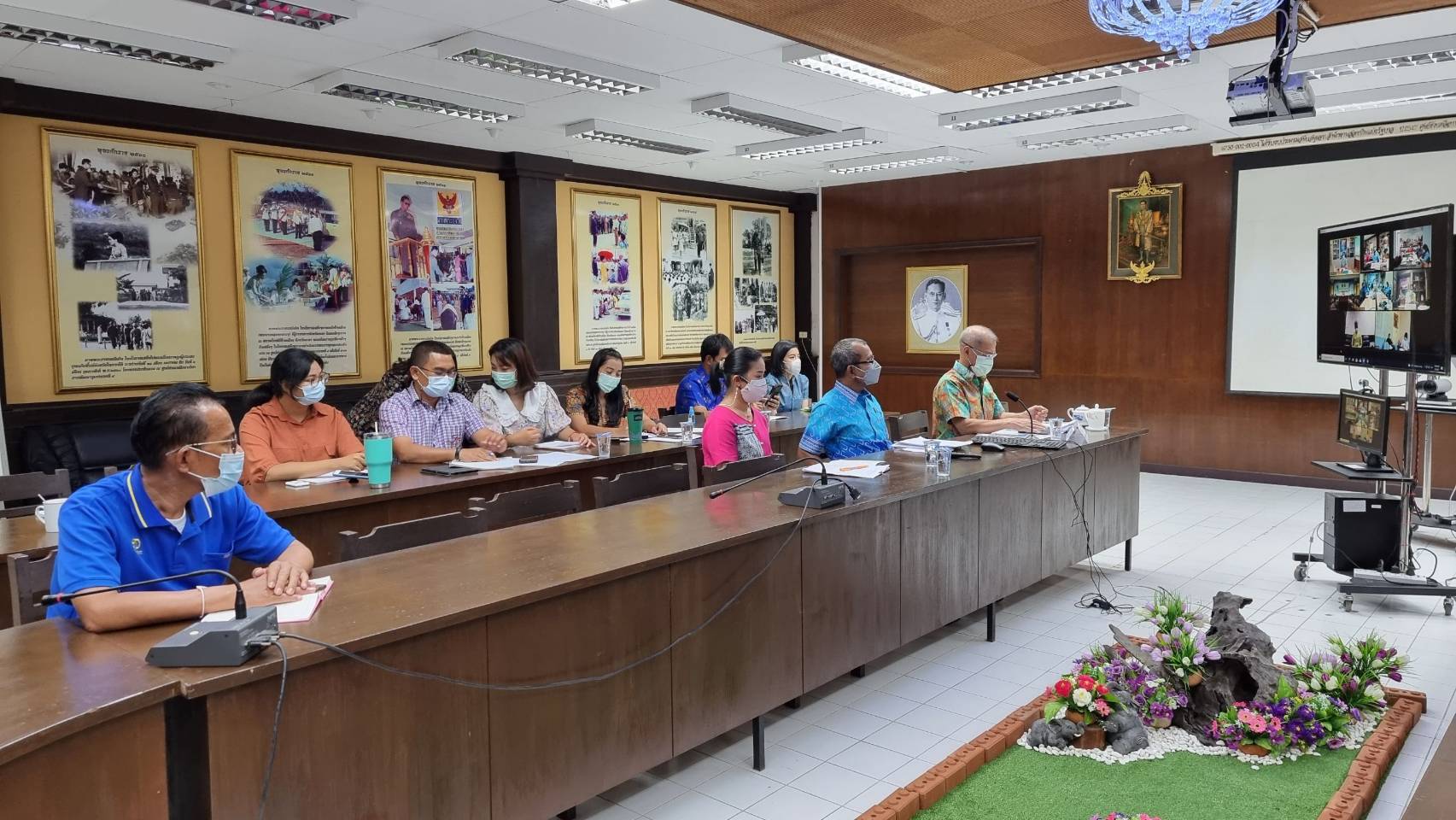 พจ.ยะลา ร่วมประชุมคณะกรรมการประสานงานและสนับสนุนการขับเคลื่อนพื้นที่ต้นแบบ โคก หนอง นา โมเดล ระดับภาค