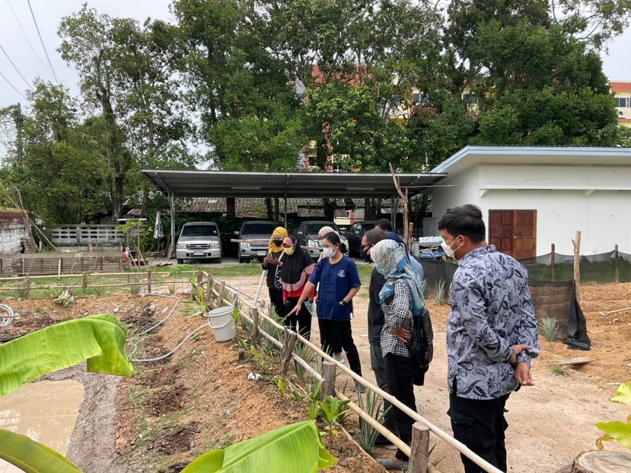 พช.ยะลา นพต. ฝึกปฏิบัติและเรียนรู้กิจกรรม “เอามื้อสามัคคี” ในแปลงสาธิตโคก หนอง นา