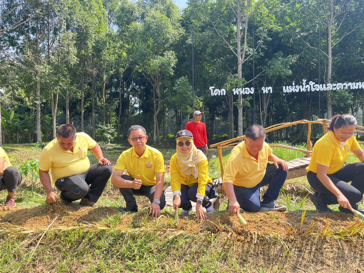 พช.ยะลา ร่วมโครงการรณรงค์และส่งเสริมการปลูกหญ้าแฝกเฉลิมพระเกียรติ พระบาทสมเด็จพระเจ้าอยู่หัว เนื่องในโอกาสพระราชพิธีมหามงคลเฉลิมพระชนมพรรษาครบ 6 รอบ 28 กรกฎาคม 2567