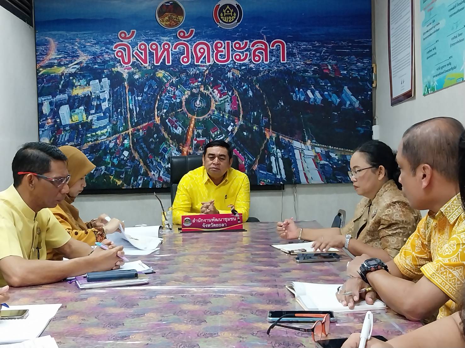พช.ยะลา ประชุมประจำสัปดาห์เจ้าหน้าที่พัฒนาชุมชนจังหวัดยะลา