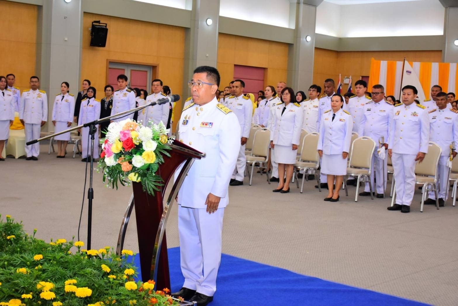 พช.ยะลา ร่วมพิธีวางพานพุ่มถวายราชสักการะ เนื่องในวันพระบิดาแห่งมาตรฐานการช่างไทย ประจำปี 2568