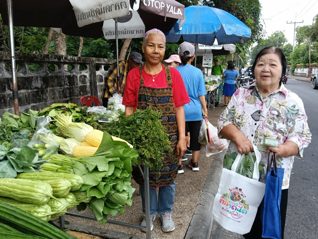 พช.ยะลา จัดตลาดนัดคนไทยยิ้มได้ “ช้อปสุขใจ หน้าบ้าน พช.” ยอดปังๆ เพิ่มขึ้นทุกสัปดาห์