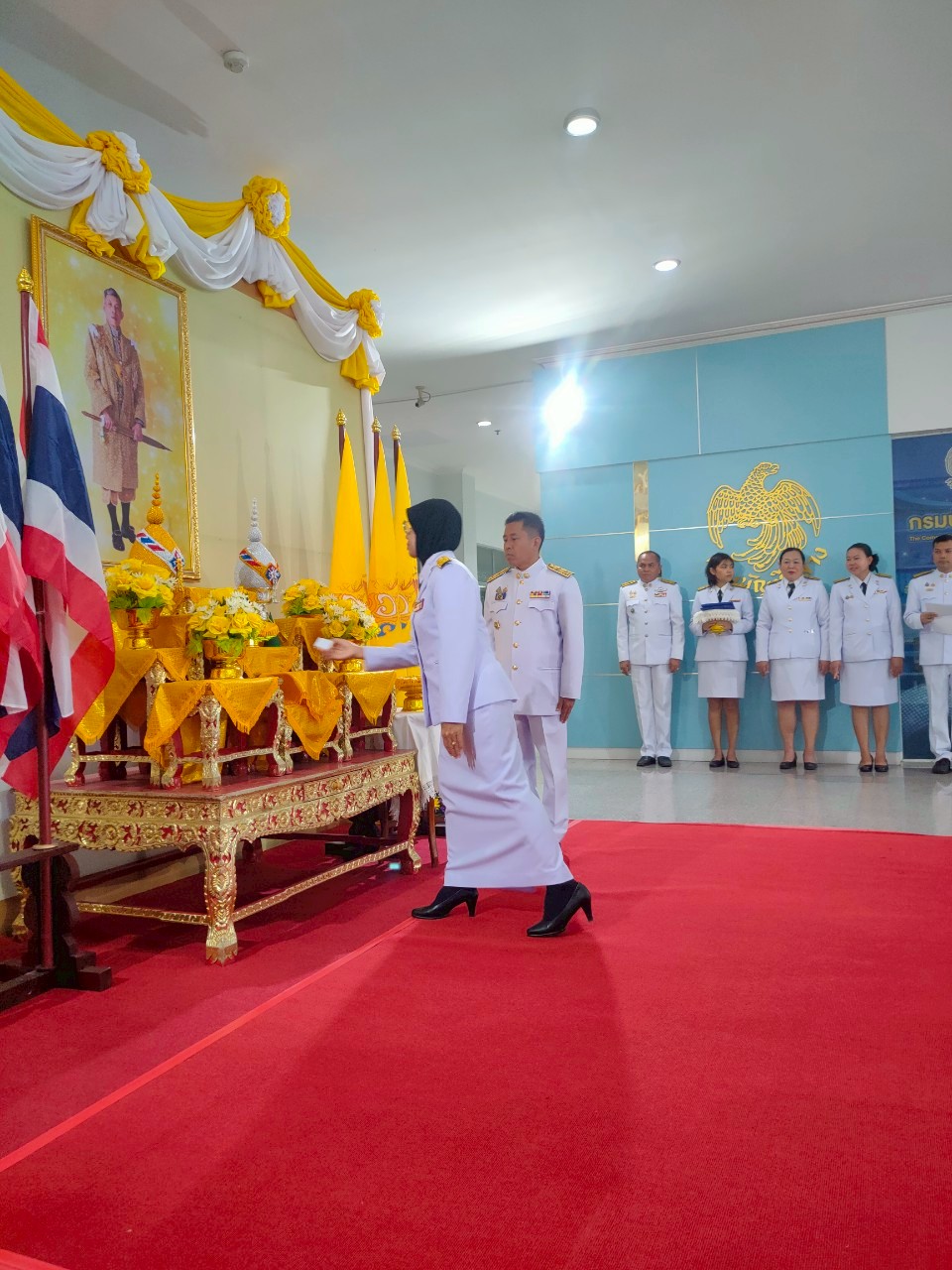 พช.ยะลา ร่วมพิธีรับเหรียญที่ระลึกพระราชทานฯ เนื่องในวันข้าราชการพลเรือน และวันคล้ายวันสถาปนากระทรวงมหาดไทย ครบรอบ 133 ปี