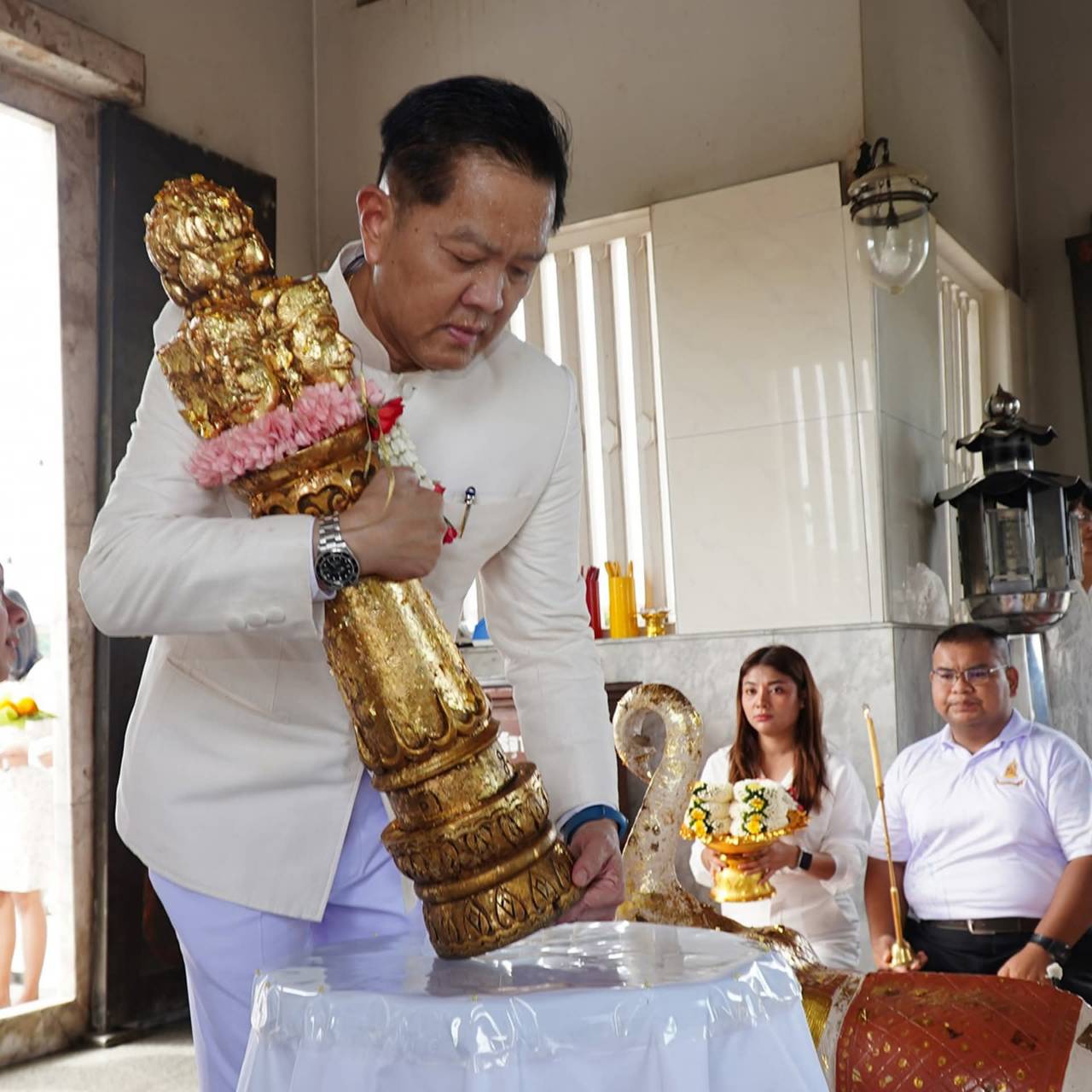พช.ยะลา ร่วมพิธีอัญเชิญหลักเมืองจำลอง ประดิษฐานที่ศาลหลักเมืองยะลา