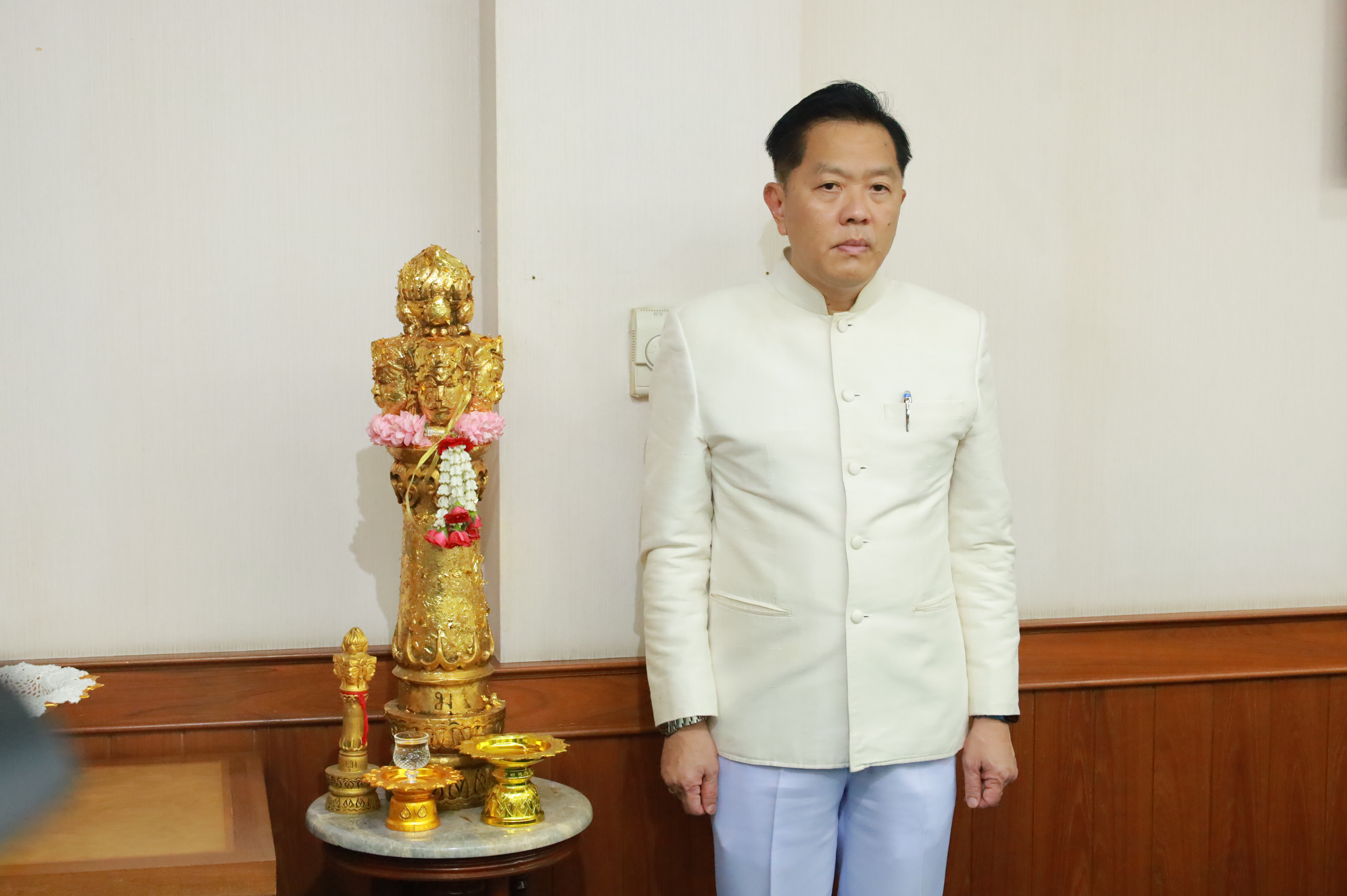 พช.ยะลา ร่วมพิธีอัญเชิญหลักเมืองจำลอง ประดิษฐานที่ศาลหลักเมืองยะลา