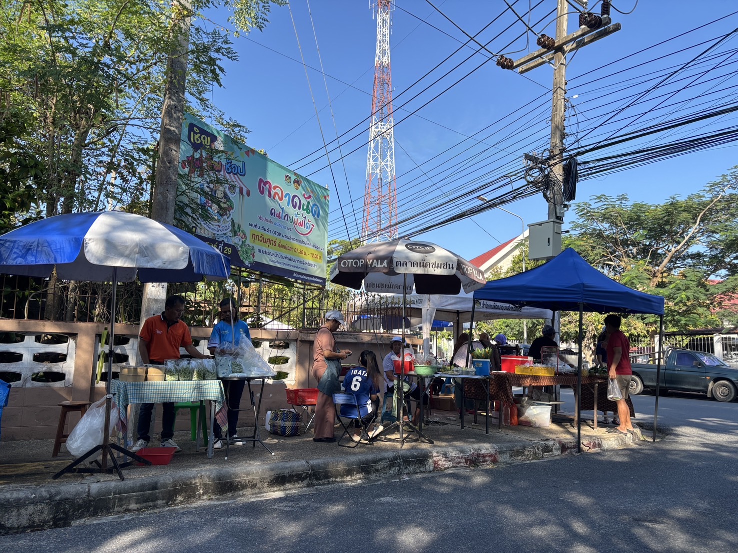 พช.ยะลา จัดตลาดนัดคนไทยยิ้มได้ “ช้อปสุขใจ หน้าบ้าน พช.” คึกคักต้อนรับฤดูกาลผลไม้