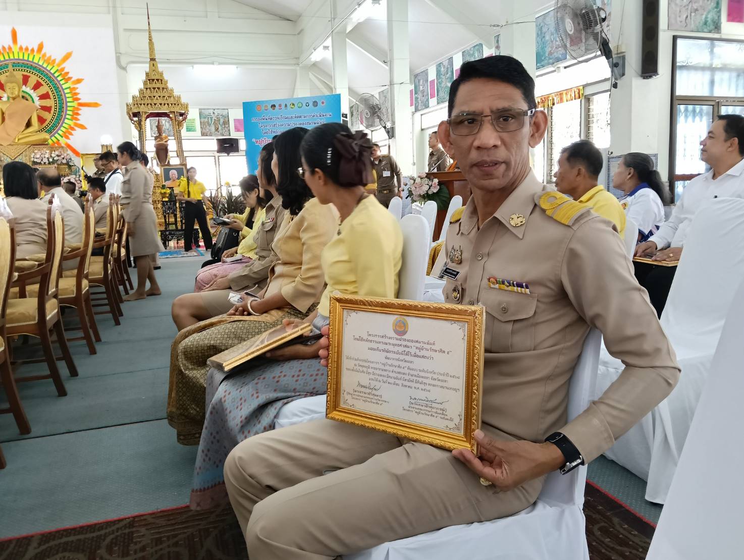 พช.ยะลาร่วมต้อนรับการตรวจเยี่ยมคณะกรรมการขับเคลื่อนโครงการสร้างความปรองดองสมานฉันท์โดยใช้หลักธรรมทางพระพุทธศาสนา “หมู่บ้านศีล 5”หนใต้ วัดพุทธภูมิ พระอารามหลวง